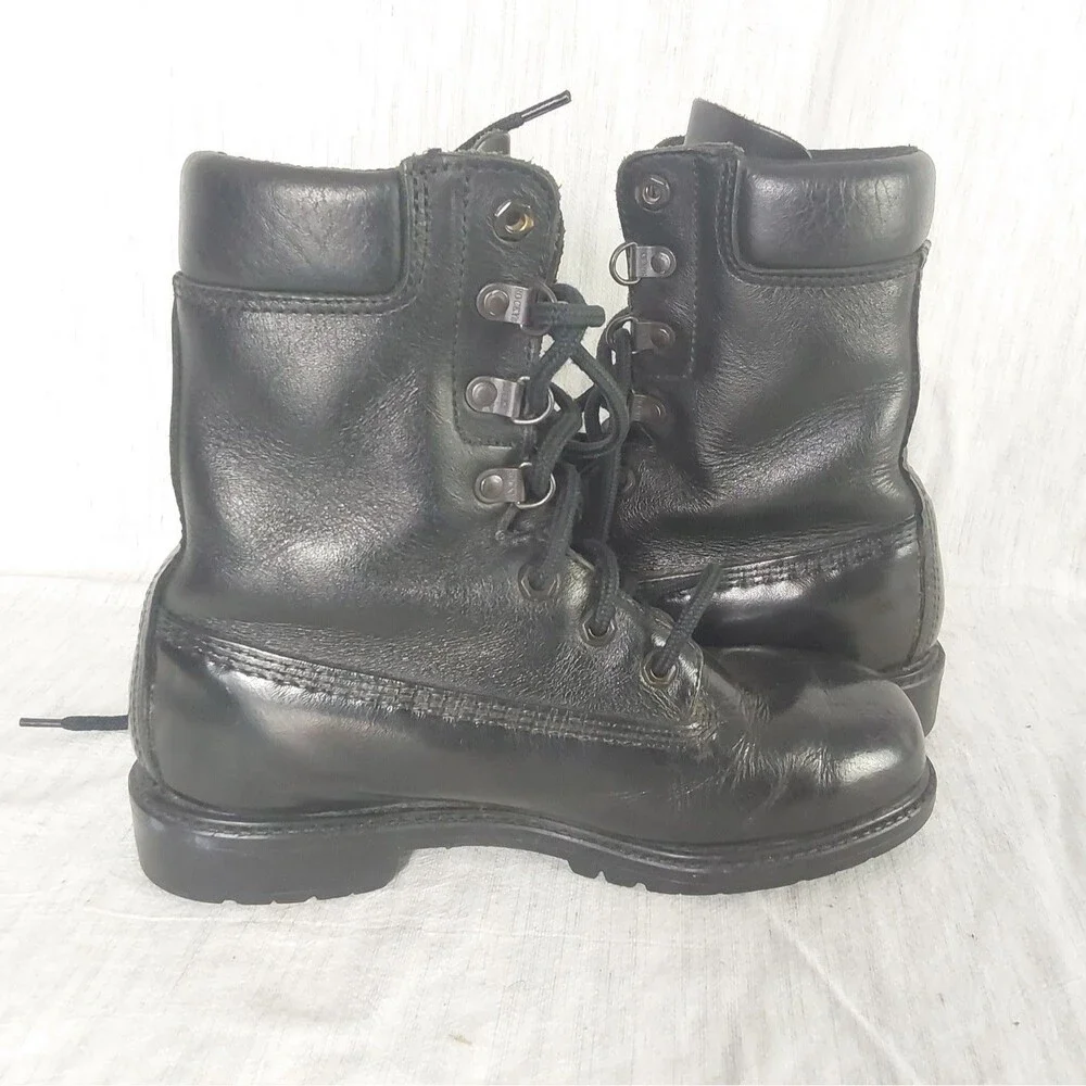 ROCKY Mens Size 7 M Black Leather Postal Duty Boots SR/USA Slip Resistant